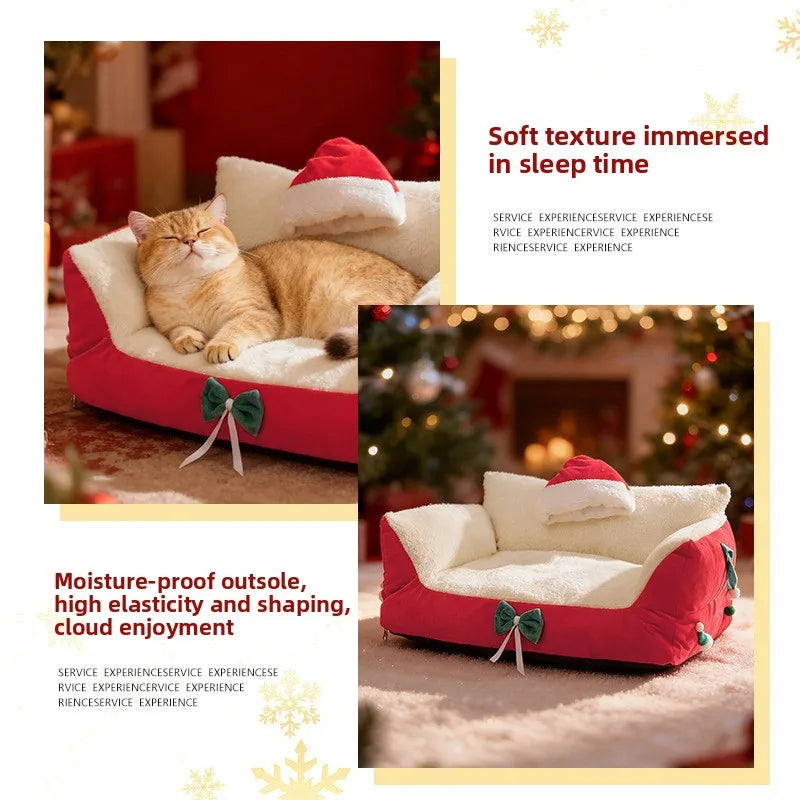 Winter Warm Cat Bed Large Size Removable Washable All Season Pet Sofa