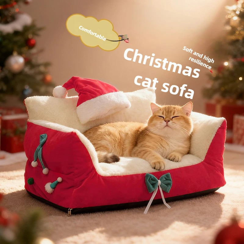 Winter Warm Cat Bed Large Size Removable Washable All Season Pet Sofa