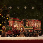 Christmas Gift Christmas Crystal Ball Ornaments LED Lights Train