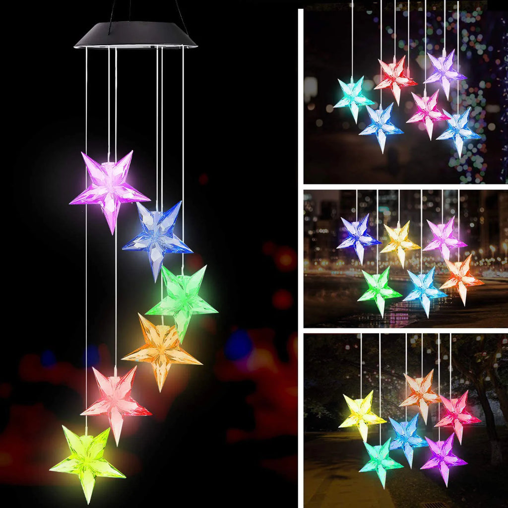 Solar Powered Wind Chime Garden Lights
