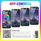 Smart RGB Eave Lights  Waterproof, APP&Remote Control,Timer, Dimmable, LED