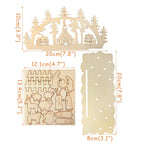 Christmas Wooden Ornaments Snowman Church Christmas
