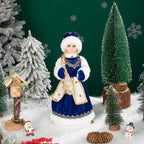 35cm  Plush Doll Christmas Decoration Candy Bucket with Music and Storage Bag.