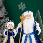 35cm  Plush Doll Christmas Decoration Candy Bucket with Music and Storage Bag.
