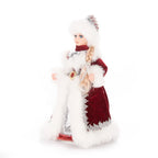 35cm  Plush Doll Christmas Decoration Candy Bucket with Music and Storage Bag.