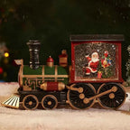 Christmas Gift Christmas Crystal Ball Ornaments LED Lights Train