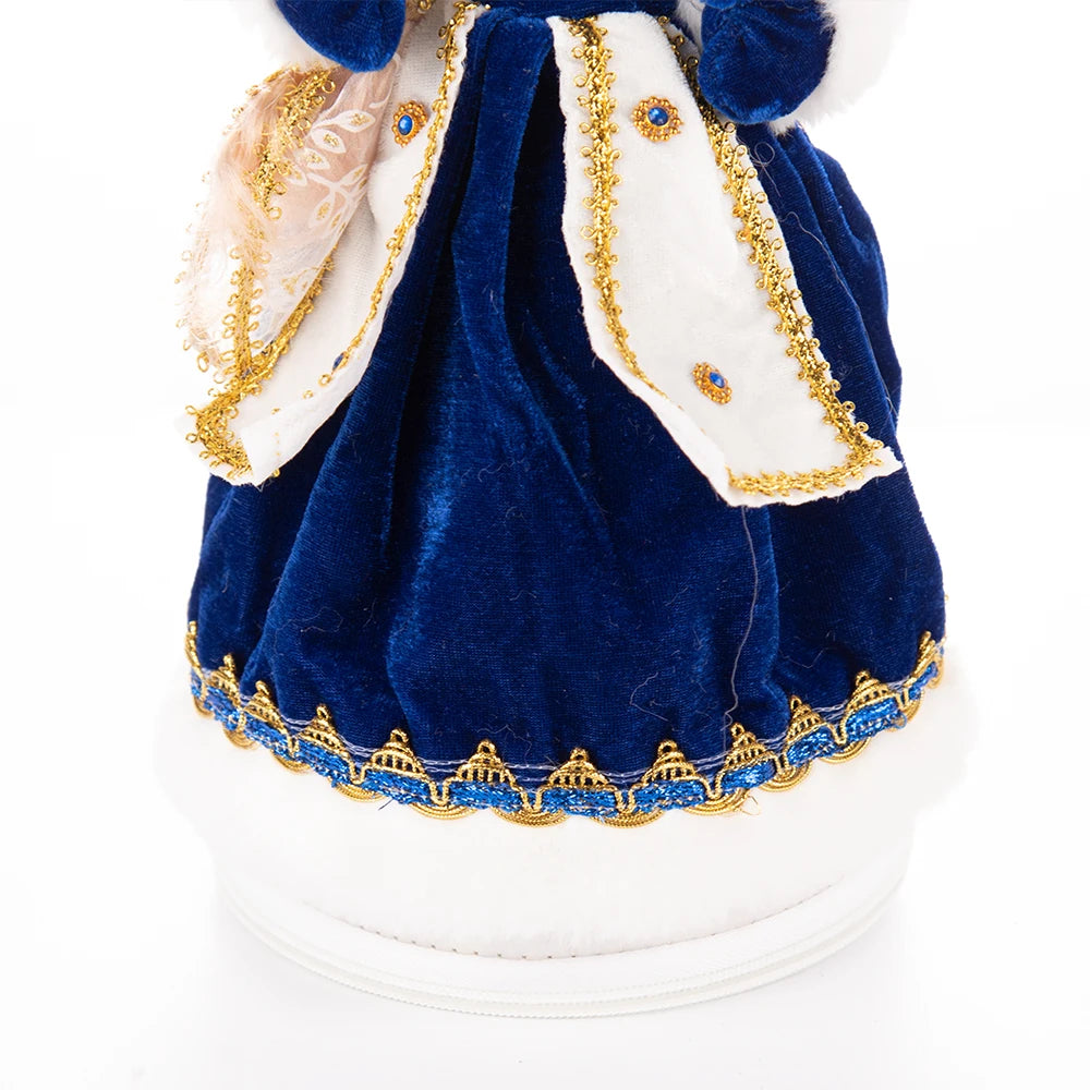 35cm  Plush Doll Christmas Decoration Candy Bucket with Music and Storage Bag.