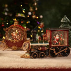 Christmas Gift Christmas Crystal Ball Ornaments LED Lights Train