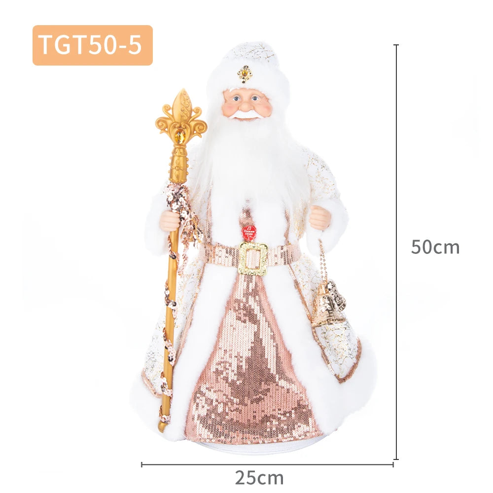 35cm  Plush Doll Christmas Decoration Candy Bucket with Music and Storage Bag.