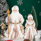 35cm  Plush Doll Christmas Decoration Candy Bucket with Music and Storage Bag.