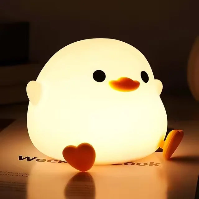 Cute Bunny Cartoon Night Light - USB Rechargeable Touch Dimming