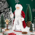 35cm  Plush Doll Christmas Decoration Candy Bucket with Music and Storage Bag.