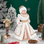 35cm  Plush Doll Christmas Decoration Candy Bucket with Music and Storage Bag.