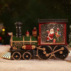 Christmas Gift Christmas Crystal Ball Ornaments LED Lights Train