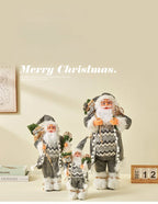 60cm Large Santa Claus Merry Christmas Decorations for Home Happy New Year 2023 Fabric Knitting Clothes Doll Window Decor