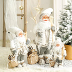 60cm Large Santa Claus Merry Christmas Decorations for Home Happy New Year 2023 Fabric Knitting Clothes Doll Window Decor