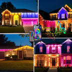 Smart RGB Eave Lights  Waterproof, APP&Remote Control,Timer, Dimmable, LED