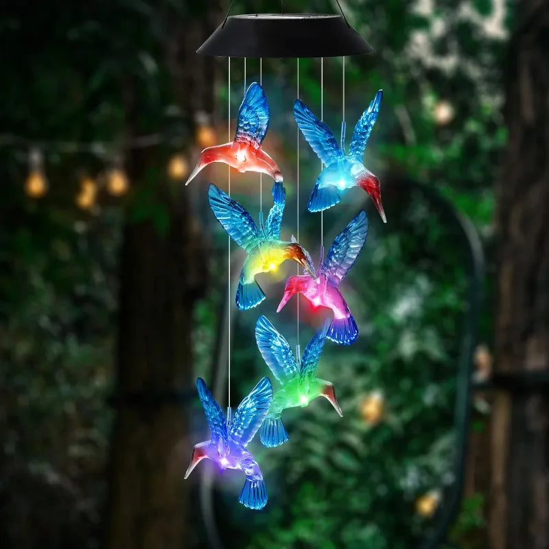 Solar Powered Wind Chime Garden Lights