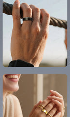 Men Women Smart Ring With Charging Case Heart Rate Sleep Sport Fitness Tracker 3ATM Take Photo SmartRing Android IOS