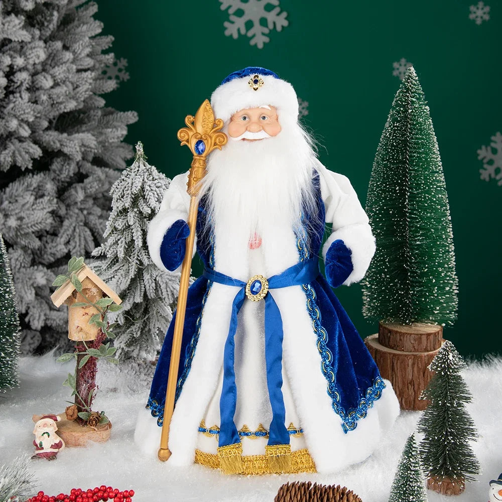 35cm  Plush Doll Christmas Decoration Candy Bucket with Music and Storage Bag.