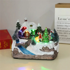 Christmas Rotating Music Statue Christmas Home Decoration