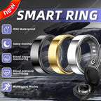 Men Women Smart Ring With Charging Case Heart Rate Sleep Sport Fitness Tracker 3ATM Take Photo SmartRing Android IOS