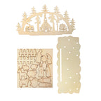 Christmas Wooden Ornaments Snowman Church Christmas