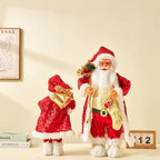 60cm Large Santa Claus Merry Christmas Decorations for Home Happy New Year 2023 Fabric Knitting Clothes Doll Window Decor