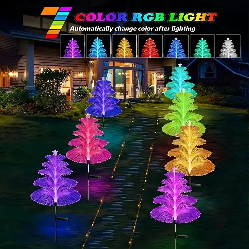 1PC Outdoor Solar Garden Lights 7 Colors Variable Solar