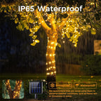 Solar Fairy Lights Outdoor Waterproof 8 Modes Solar String Lights for Christmas Halloween Holiday Patio Backyard Garden Decor