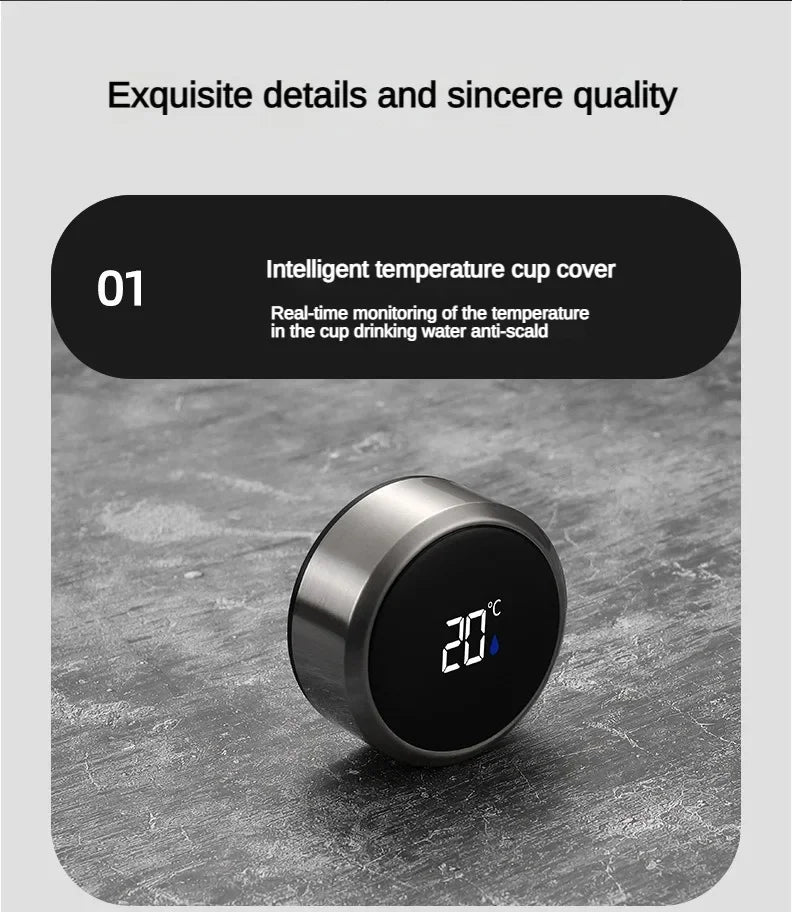 500ML-1Liter Stainless Steel Thermos Bottle with LED Temperature Display