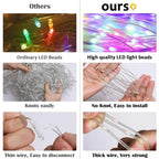 Christmas Decoration Star String Lights 300LED 8 Modes Waterfall Christmas Tree Fairy Lights for Outdoor Wedding Holiday