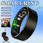 Men Women Smart Ring With Charging Case Heart Rate Sleep Sport Fitness Tracker 3ATM Take Photo SmartRing Android IOS