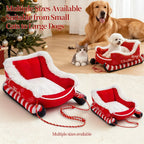 Christmas Washable Dog Sofa Bed Nest Dog Bed Sled Cat Hammock with Anti-slip bottom for Small Medium Cats Dogs Christmas Decora
