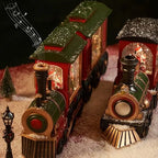 Christmas Gift Christmas Crystal Ball Ornaments LED Lights Train