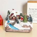 Christmas Rotating Music Statue Christmas Home Decoration