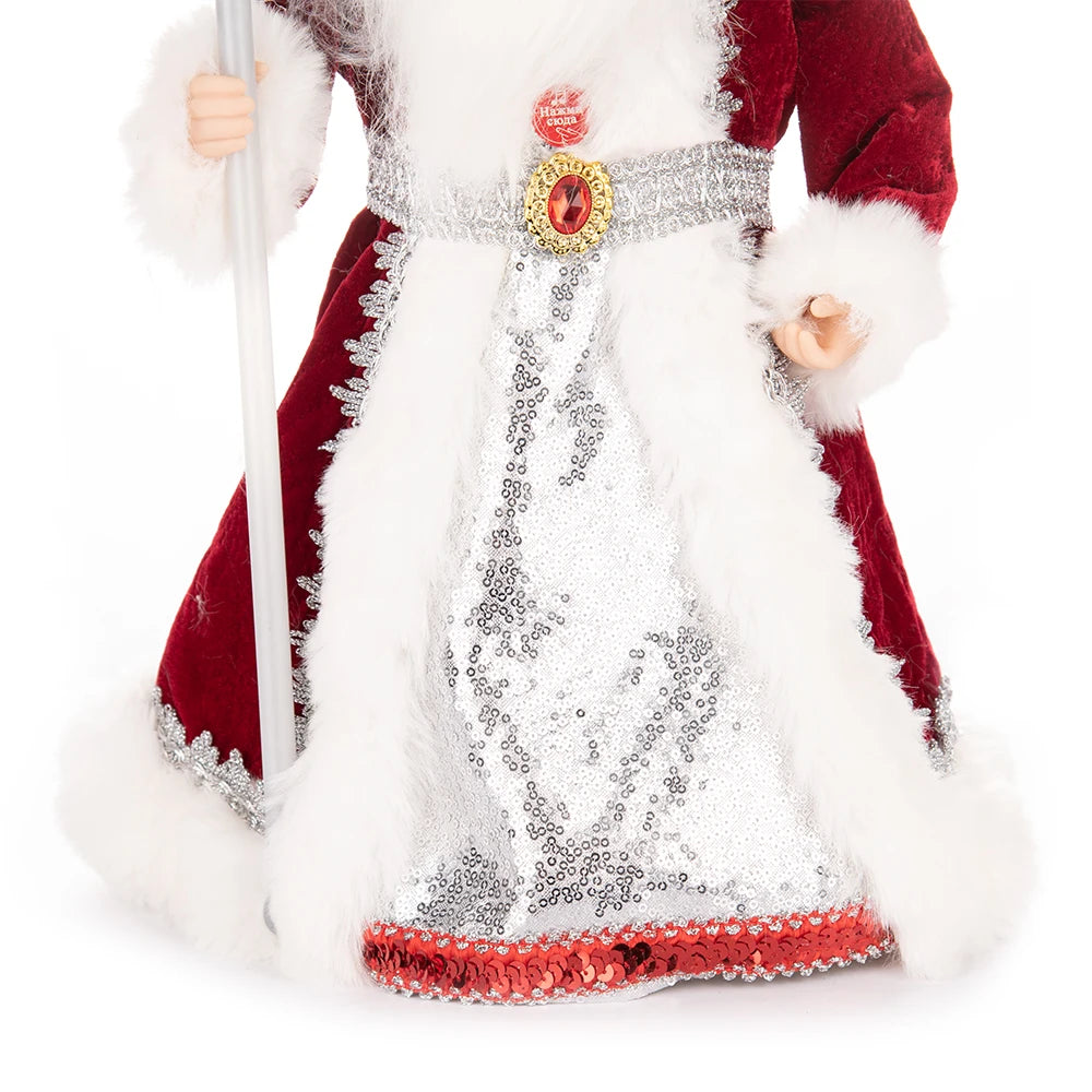 35cm  Plush Doll Christmas Decoration Candy Bucket with Music and Storage Bag.