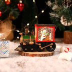 Christmas Gift Christmas Crystal Ball Ornaments LED Lights Train