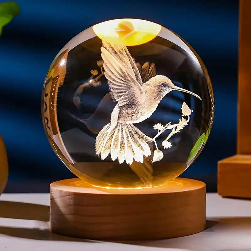 1 pc 3D hummingbird crystal ball