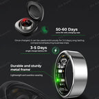 Men Women Smart Ring With Charging Case Heart Rate Sleep Sport Fitness Tracker 3ATM Take Photo SmartRing Android IOS