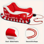 Christmas Washable Dog Sofa Bed Nest Dog Bed Sled Cat Hammock with Anti-slip bottom for Small Medium Cats Dogs Christmas Decora