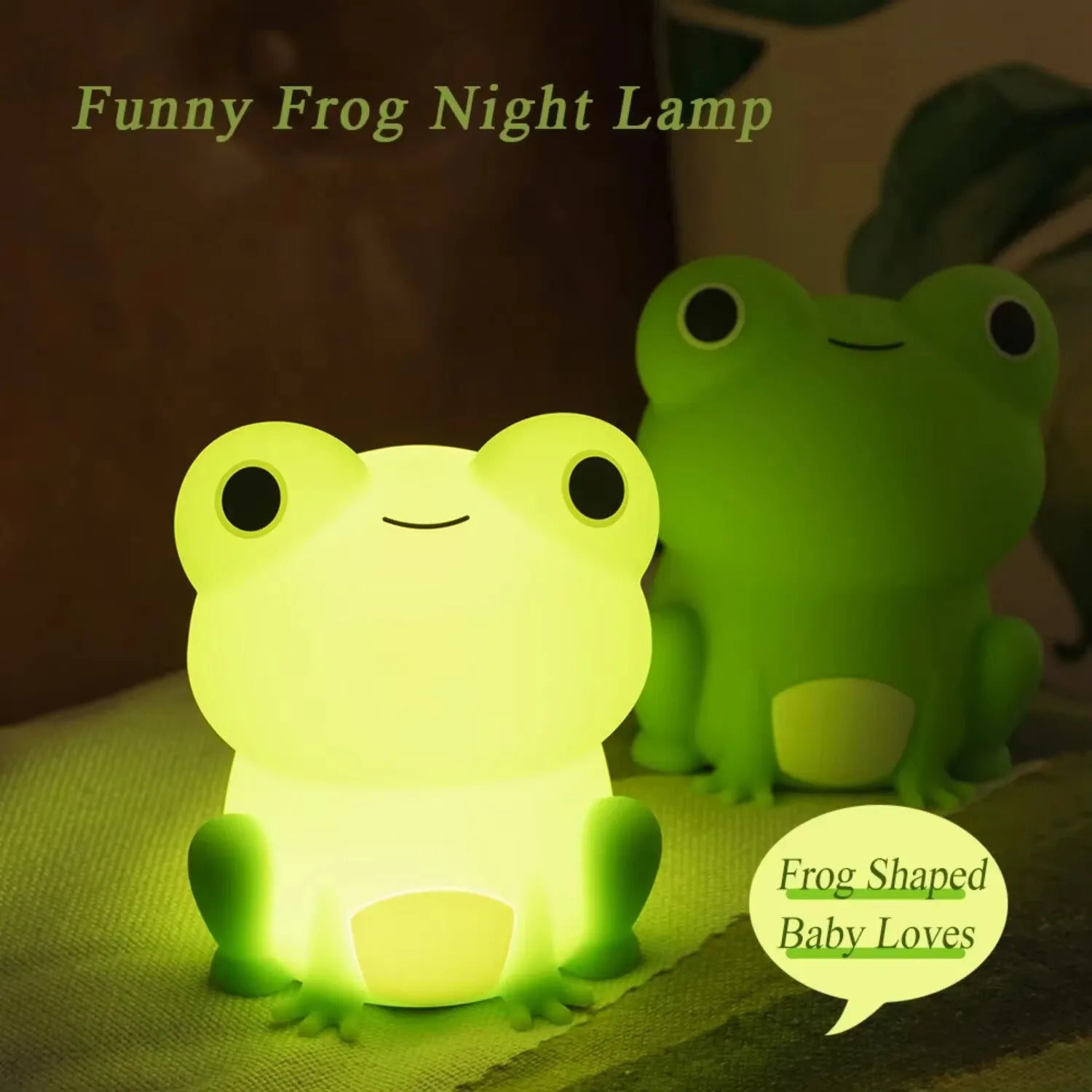 Cute Bunny Cartoon Night Light - USB Rechargeable Touch Dimming