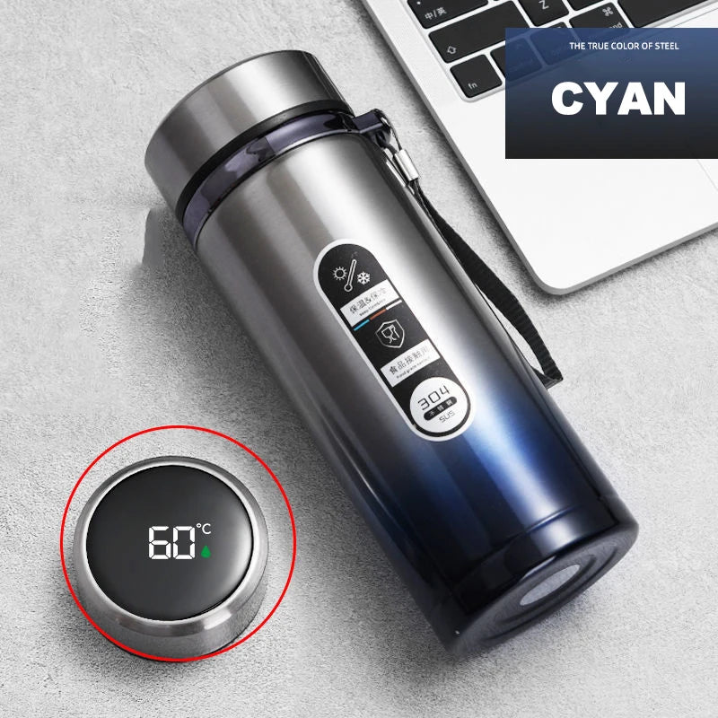 500ML-1Liter Stainless Steel Thermos Bottle with LED Temperature Display