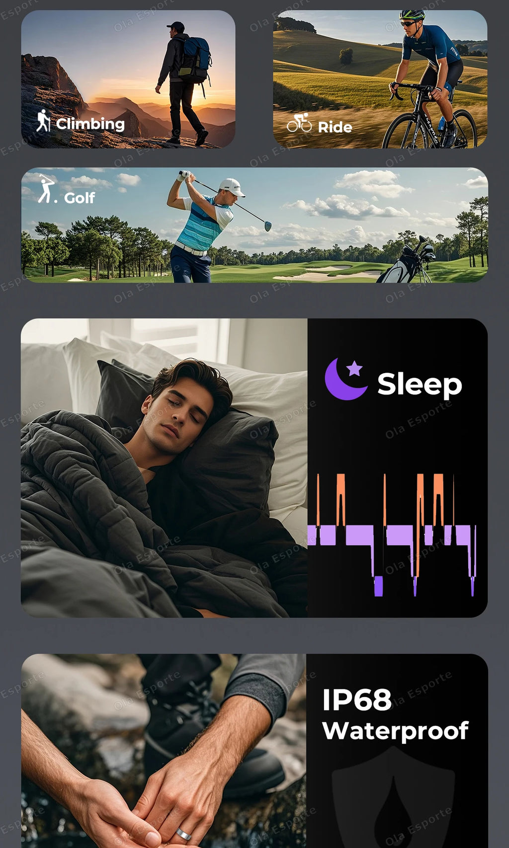 Men Women Smart Ring With Charging Case Heart Rate Sleep Sport Fitness Tracker 3ATM Take Photo SmartRing Android IOS