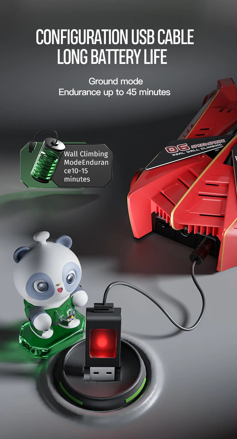 Light-Chasing Wall-Climbing Car, Infrared Sensor Remote Control Car, Wall-Climbing Car, Four-Wheel Drive Car, Toy Racing Car, Children's Toy Car