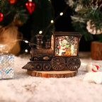 Christmas Gift Christmas Crystal Ball Ornaments LED Lights Train