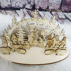 Christmas Wooden Ornaments Snowman Church Christmas