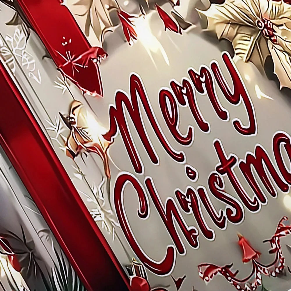 Christmas Bedding Set Red Bow Flowers Printed Cozy Duvet Cover