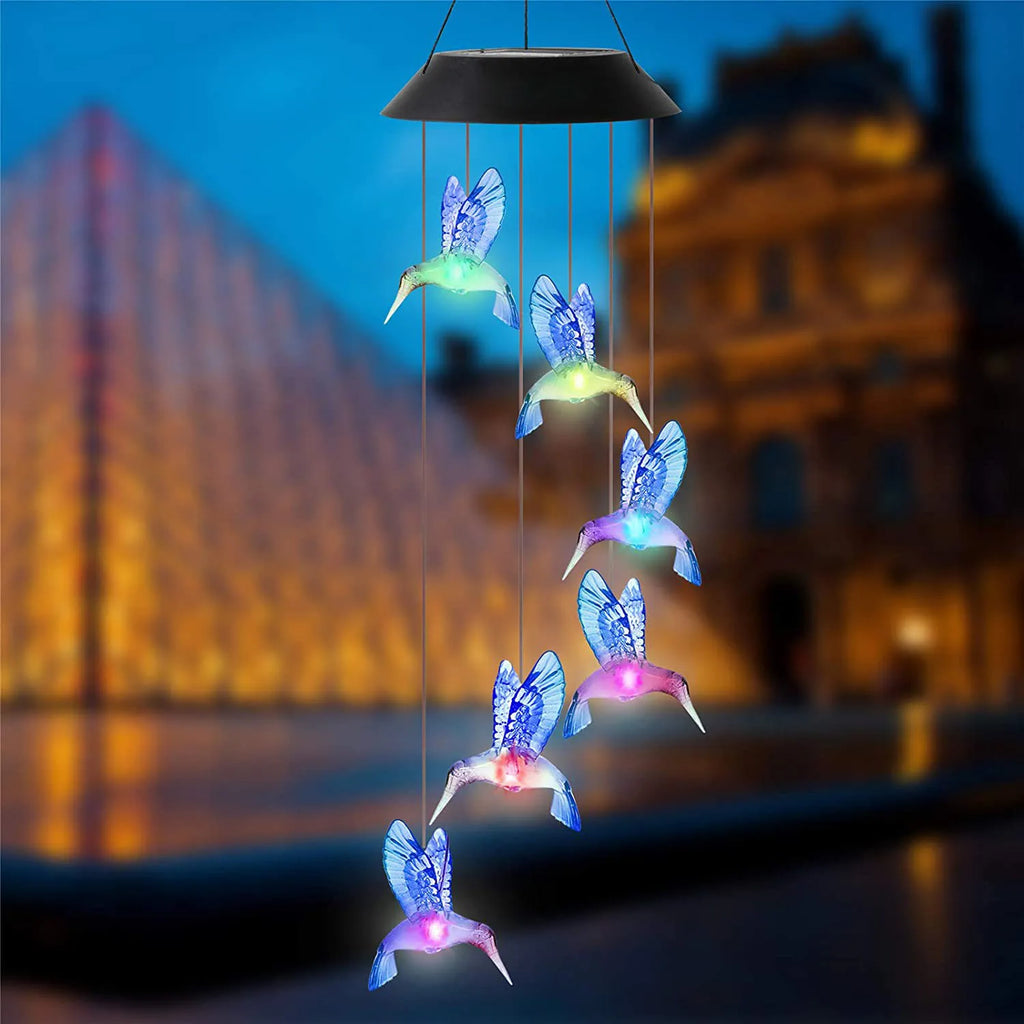 Solar Powered Wind Chime Garden Lights