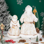 35cm  Plush Doll Christmas Decoration Candy Bucket with Music and Storage Bag.